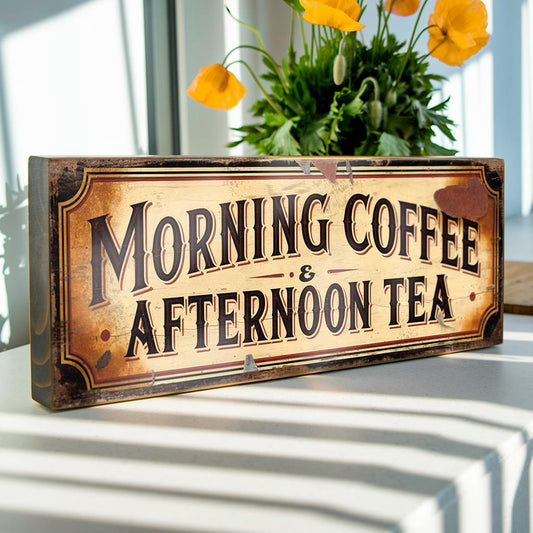 Morning Coffee & Afternoon Tea Sign