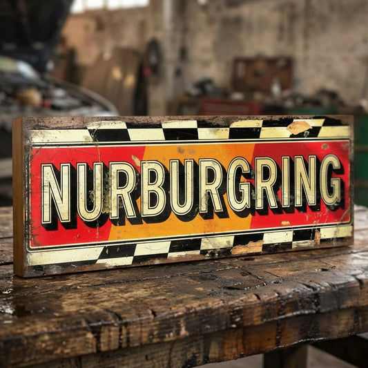 Nurburgring: Vintage Style Motor Circuit Tribute Sign