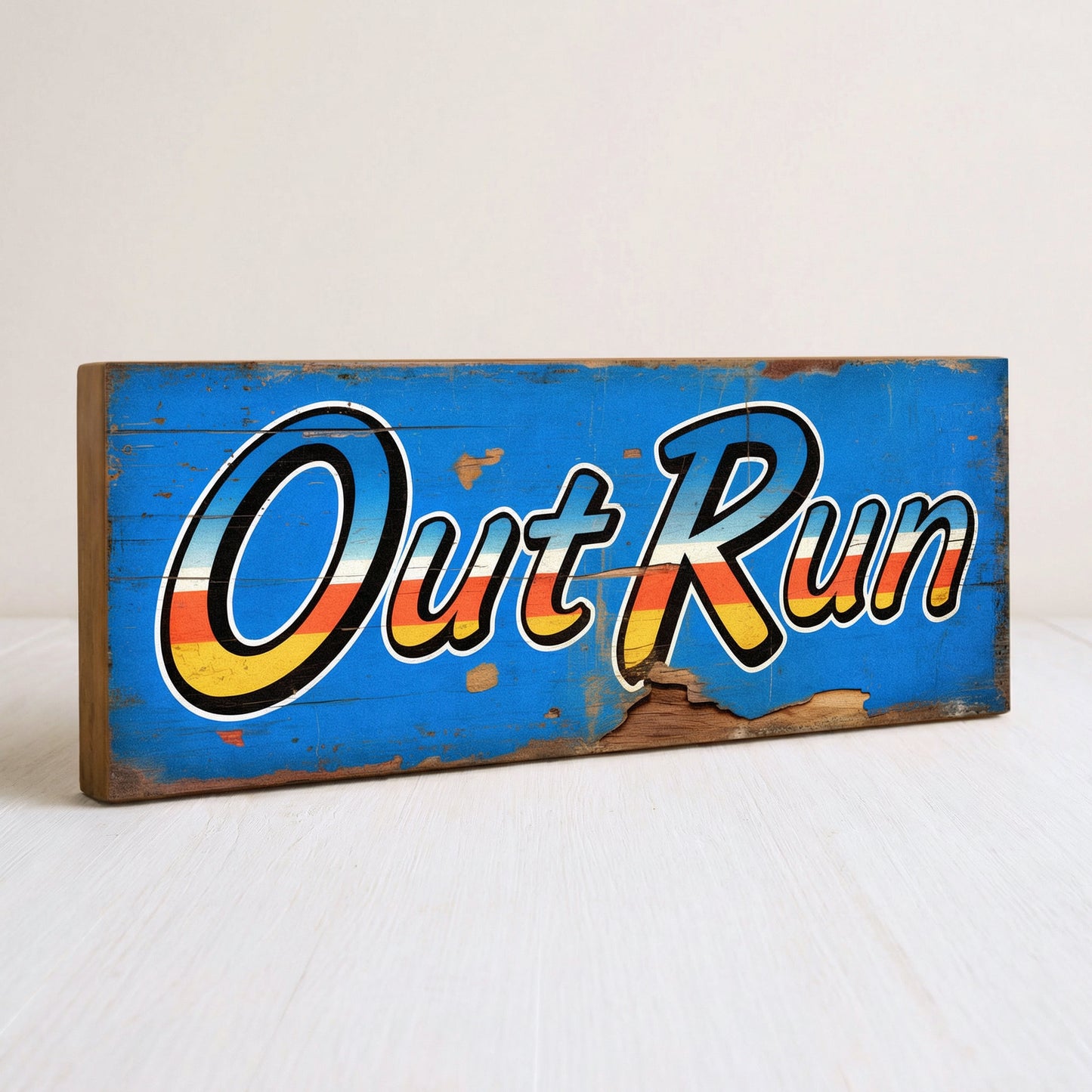 OutRun Retro Arcade Racing Game Sign
