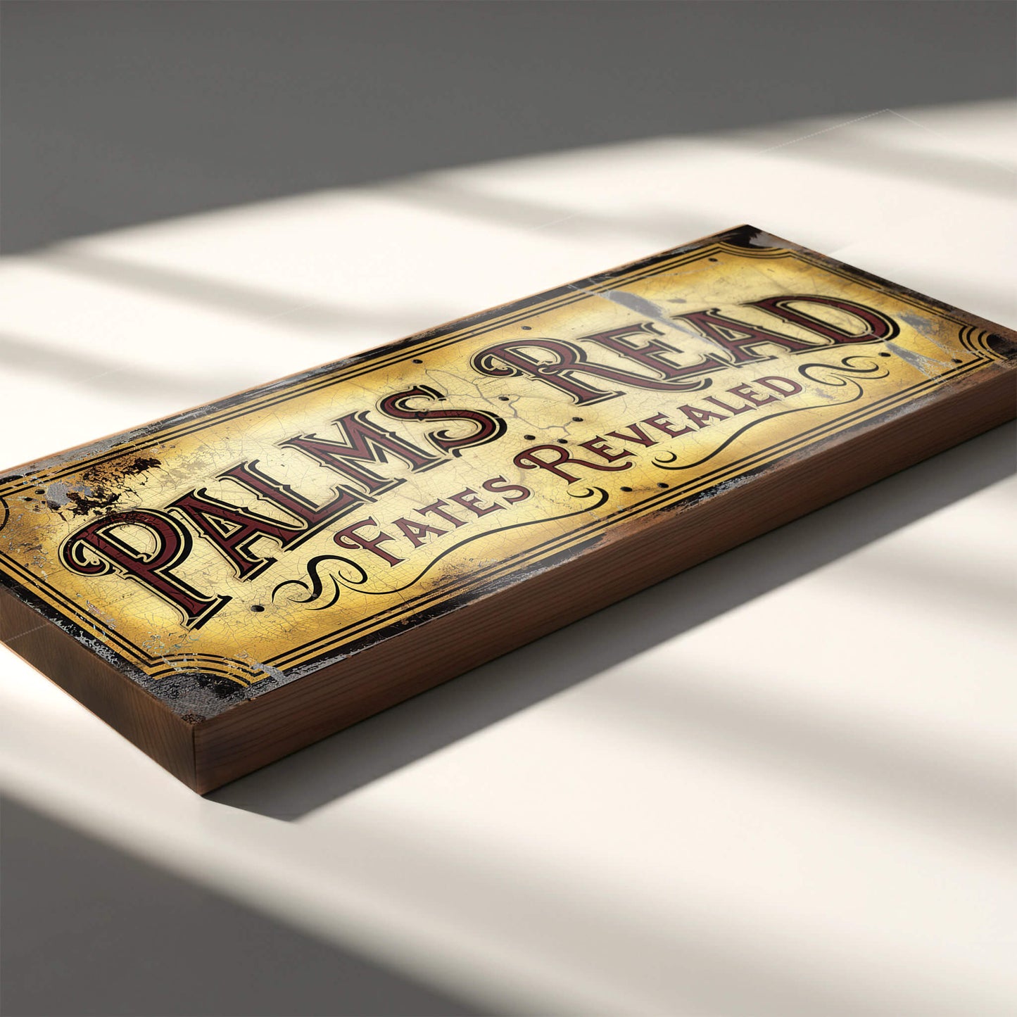 Palms Read Fortune Teller Circus Style Wooden Wall Sign