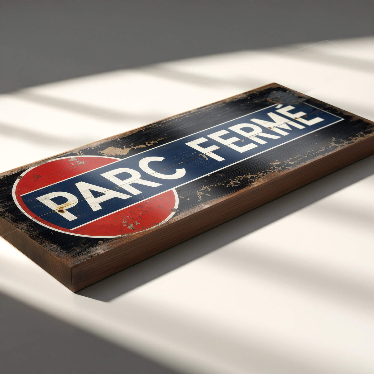 Parc Eng Sign Parc Fermé Motor Racing Retro Style Motorsport Sign – Suffolk Signs