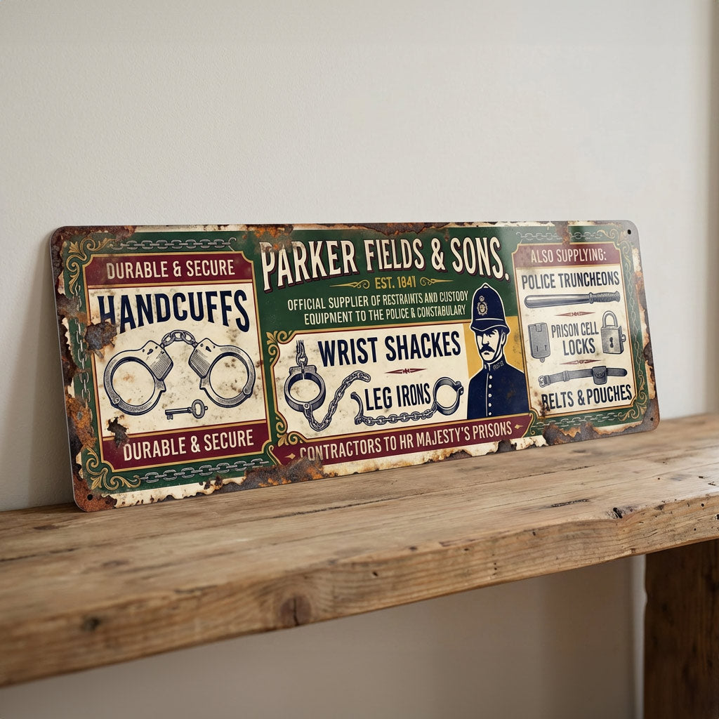 Parker Fields & Sons Victorian Police Constabulary Metal Sign