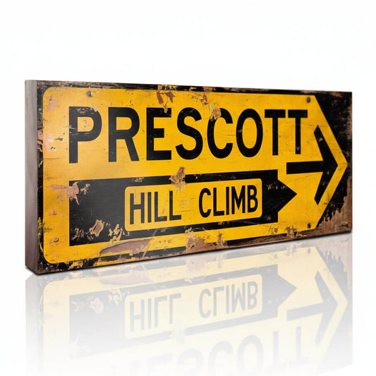 Prescott Hill Climb Sign – Vintage Style Motorsport Plaque