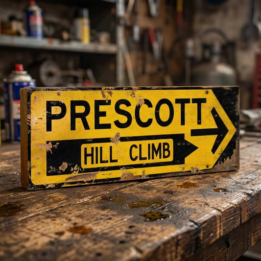 Prescott Hill Climb : Vintage Style Tribute Sign