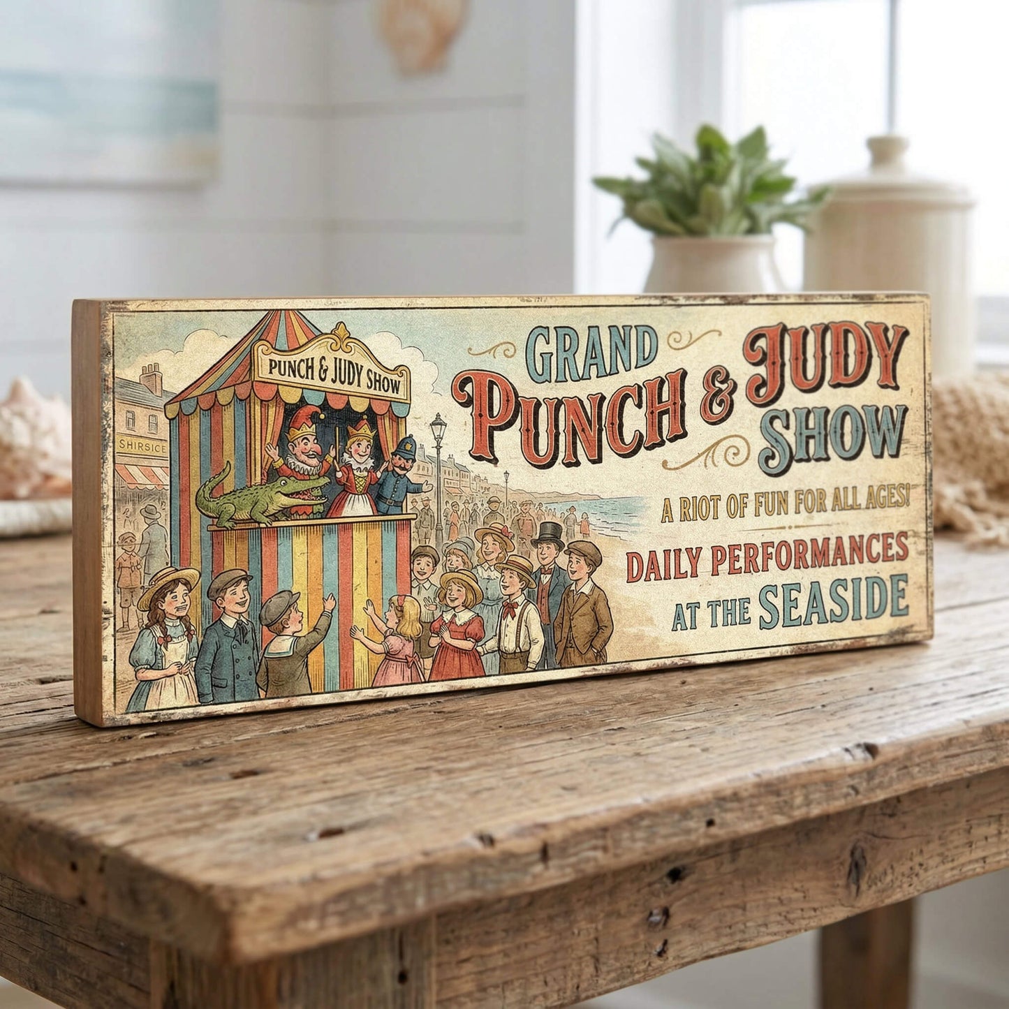 Grand Punch & Judy Show Vintage Seaside Sign