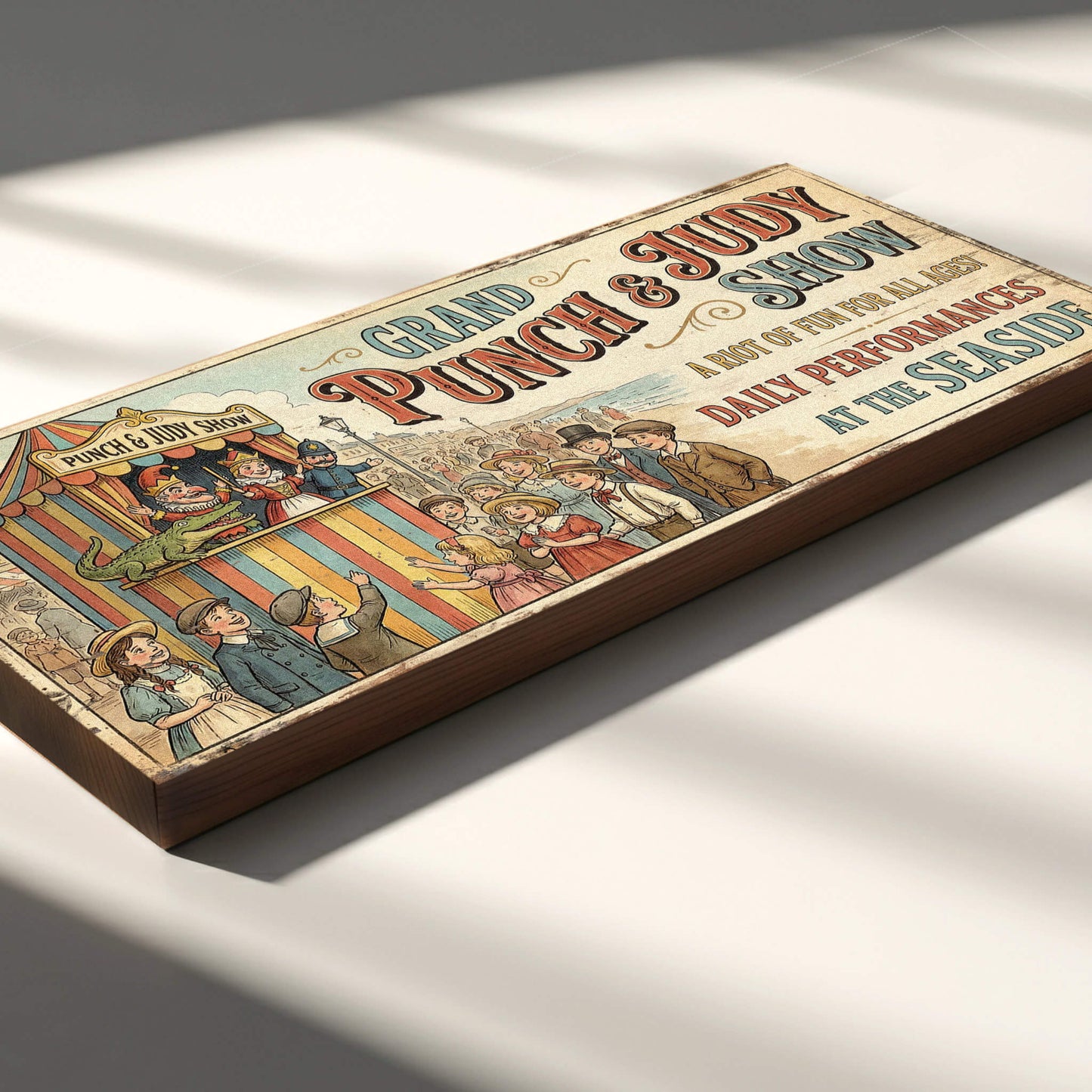 Grand Punch & Judy Show Vintage Seaside Sign