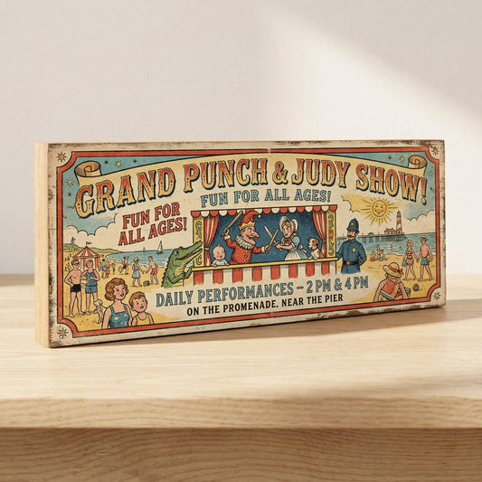 Grand Punch & Judy Show Seaside Promenade Sign