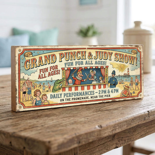 Grand Punch & Judy Show Seaside Promenade Sign