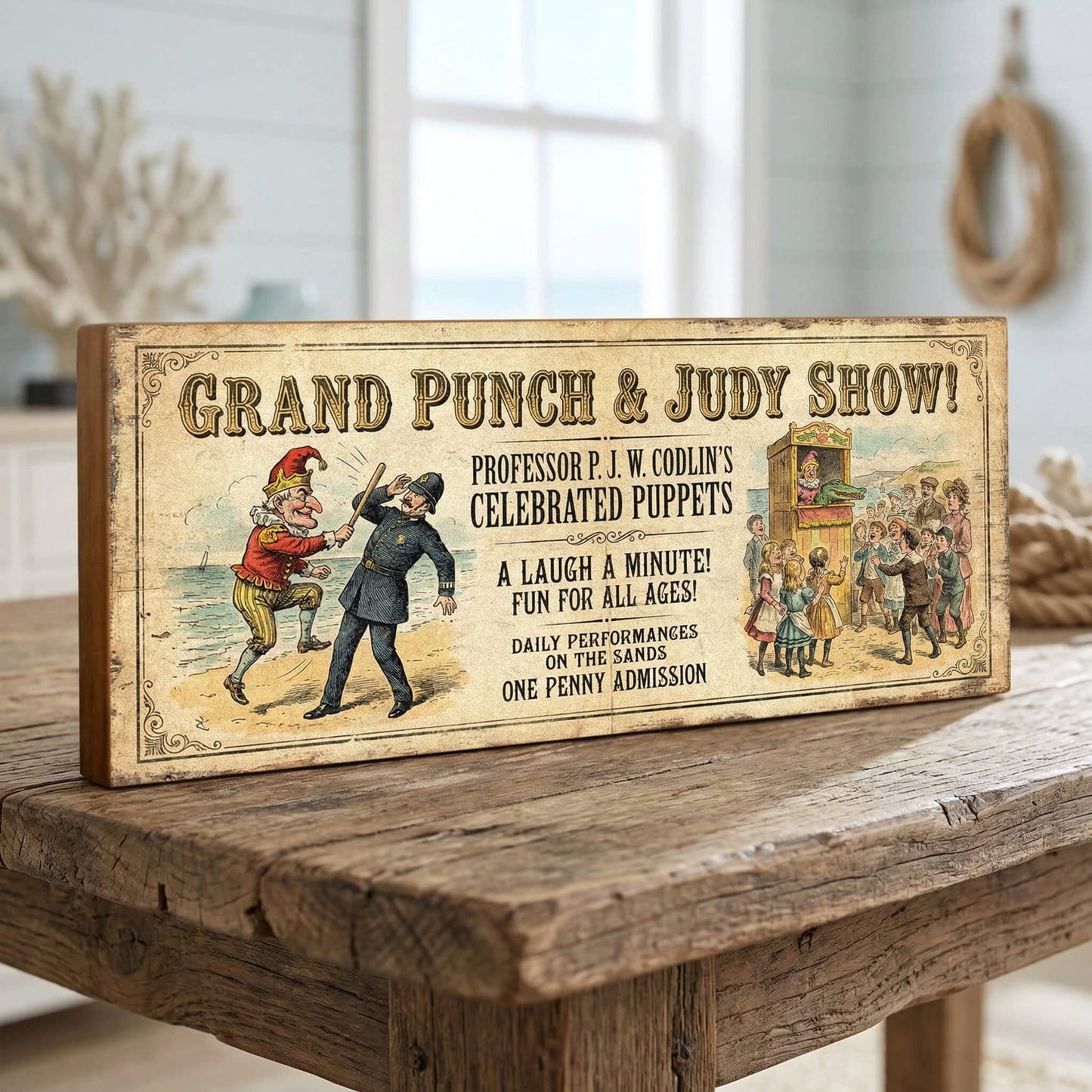 Grand Punch & Judy Show Victorian Bill Poster Sign