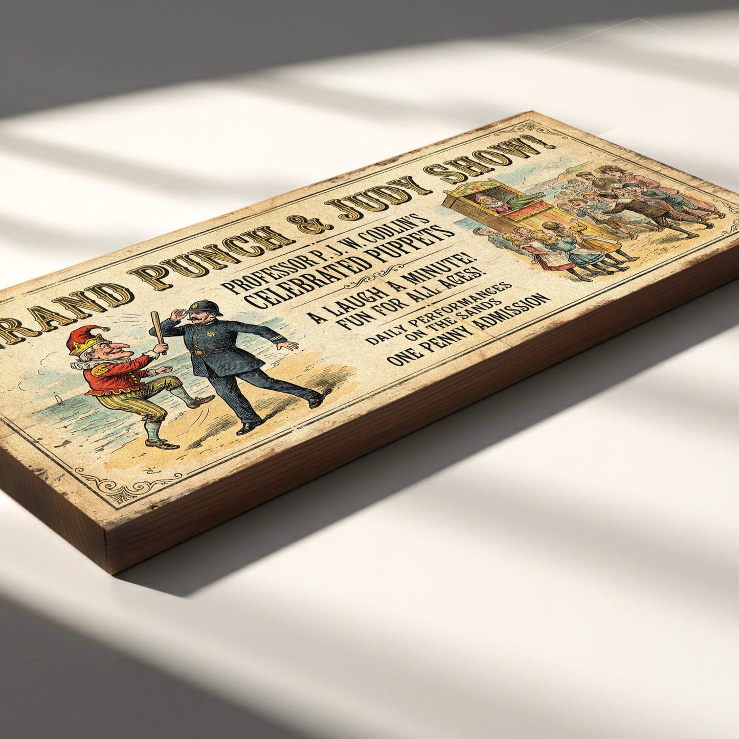 Grand Punch & Judy Show Victorian Bill Poster Sign
