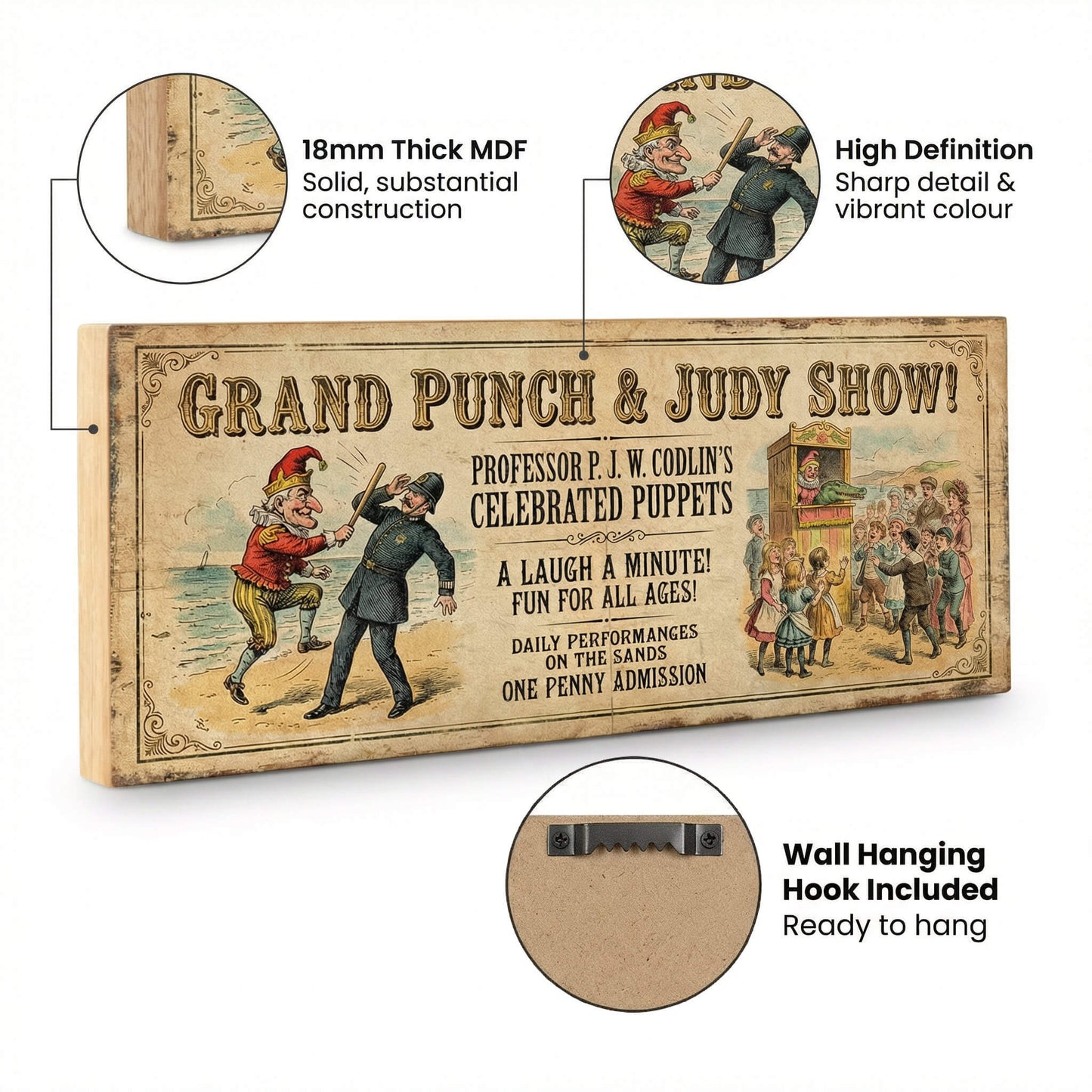 Grand Punch & Judy Show Victorian Bill Poster Sign
