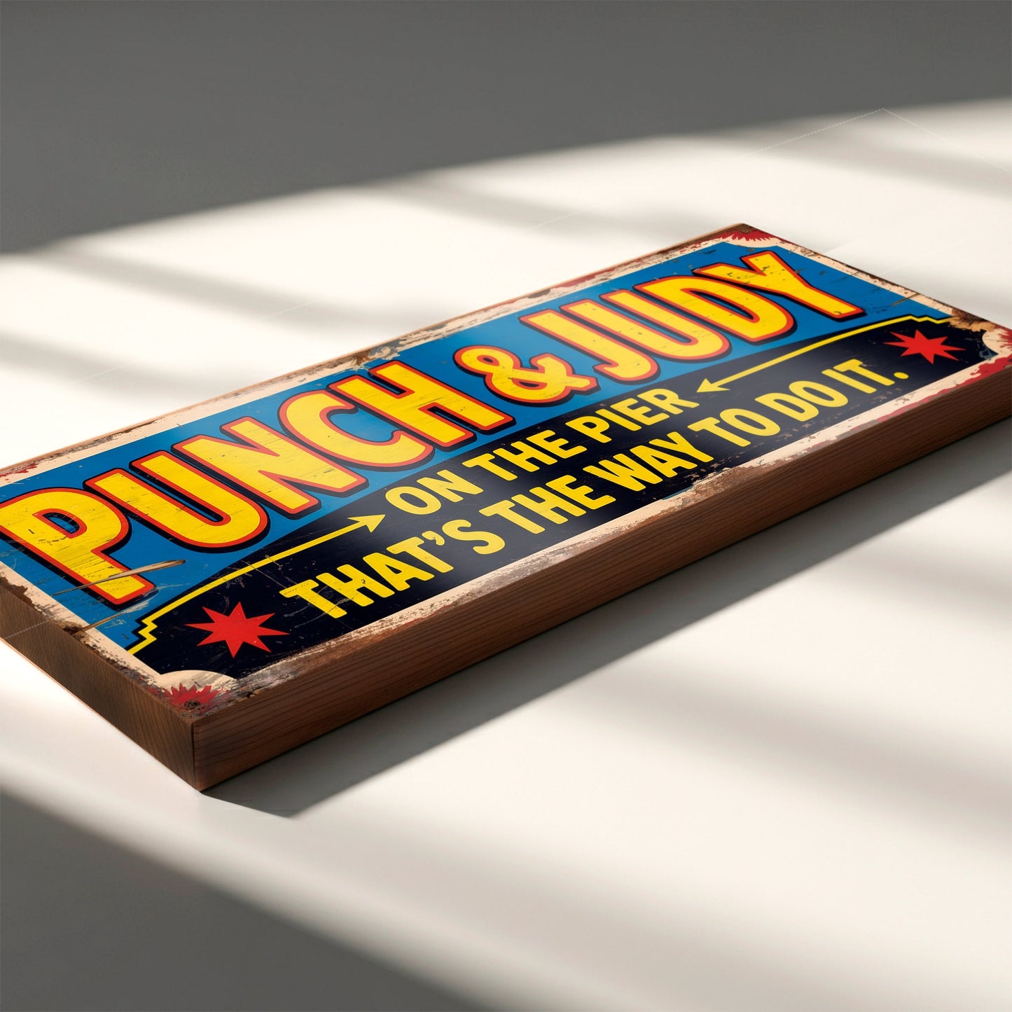 Punch & Judy On the Pier Vintage Fairground Sign