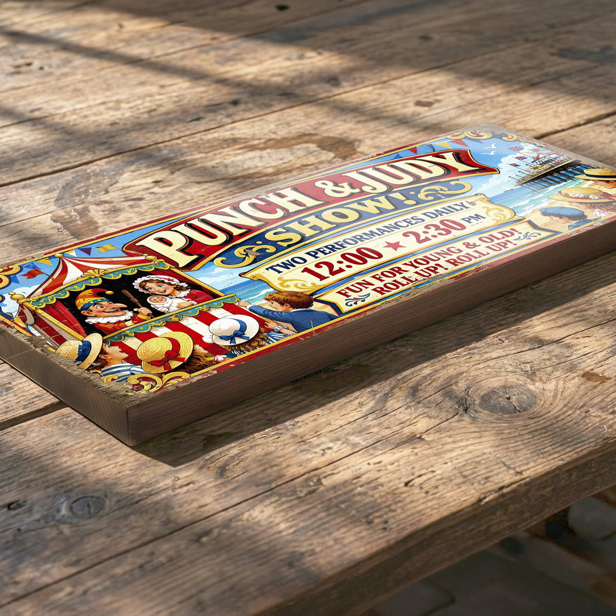 Punch and Judy Seaside Show Vintage Style Sign