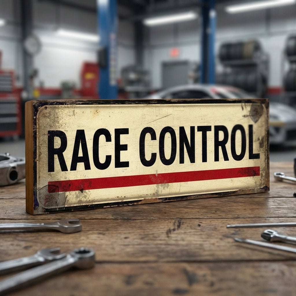 Race Control Retro Style Motor Racing Sign
