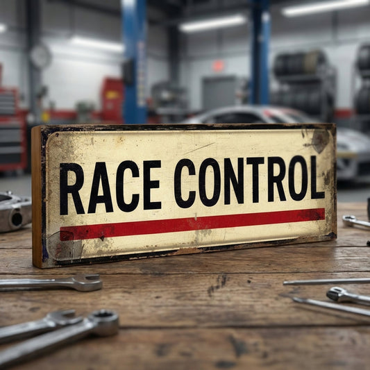Race Control Retro Style Motor Racing Sign