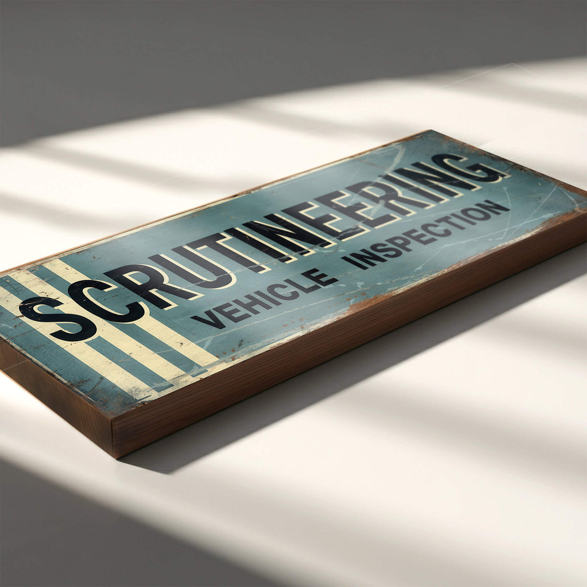 Auto Racing Tech Inspection Sign Scrutineering Vehicle Inspection Retro Style Motorsport Sign – Suffolk ...