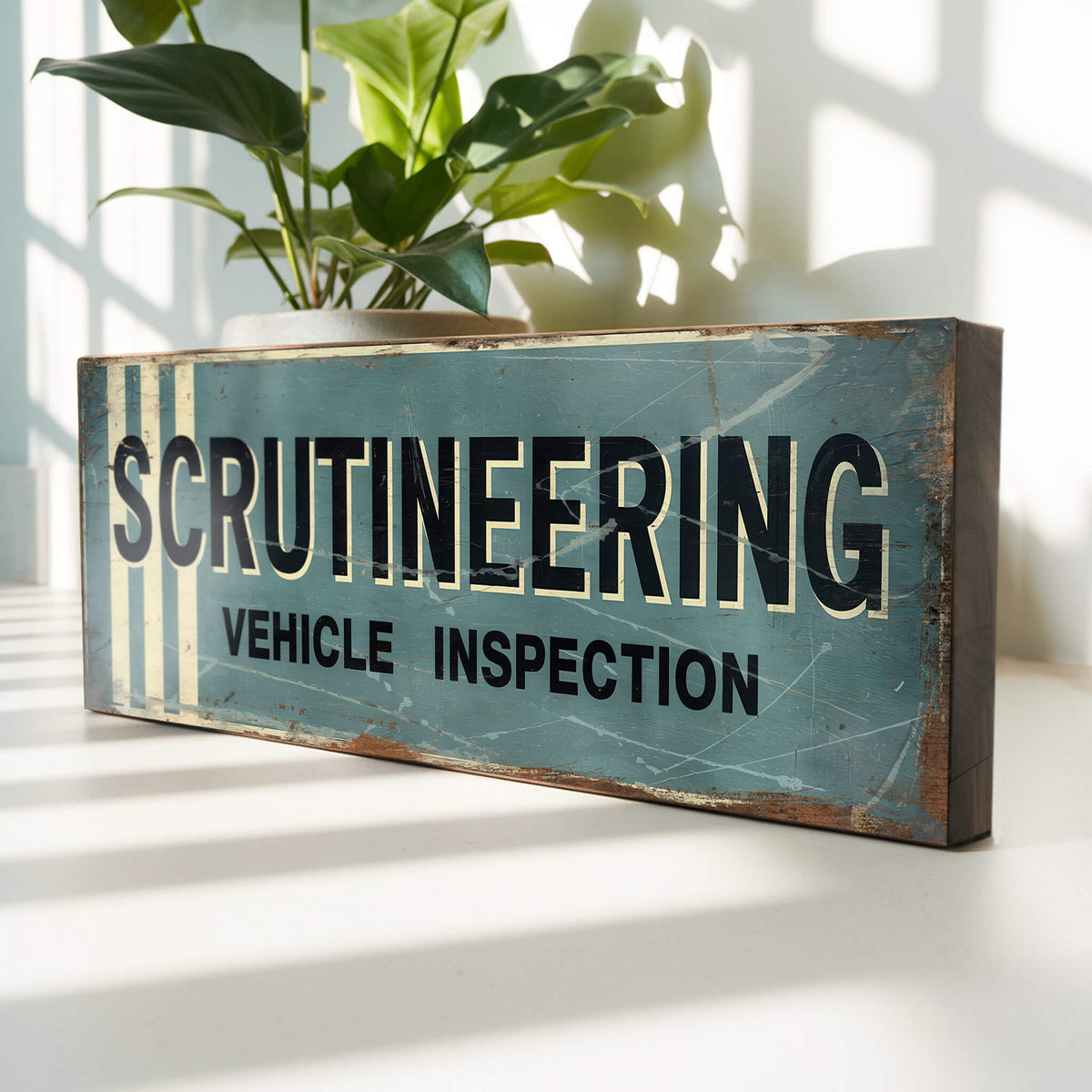Auto Racing Tech Inspection Sign Scrutineering Vehicle Inspection Retro Style Motorsport Sign – Suffolk ...