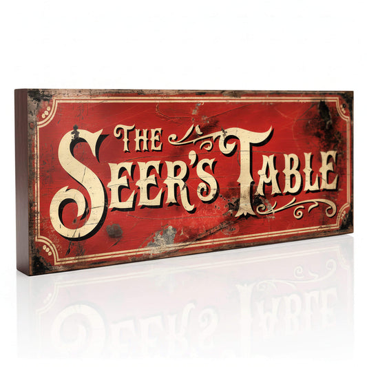The Seer’s Table Fortune Teller Sign