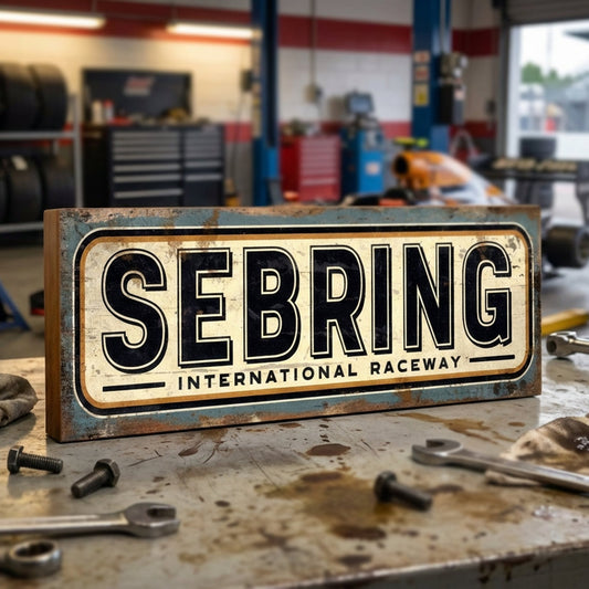 Sebring International Raceway : Vintage Style Tribute Sign