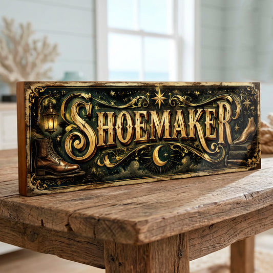 Shoemaker Victorian Gilded Shop Vintage Style Sign