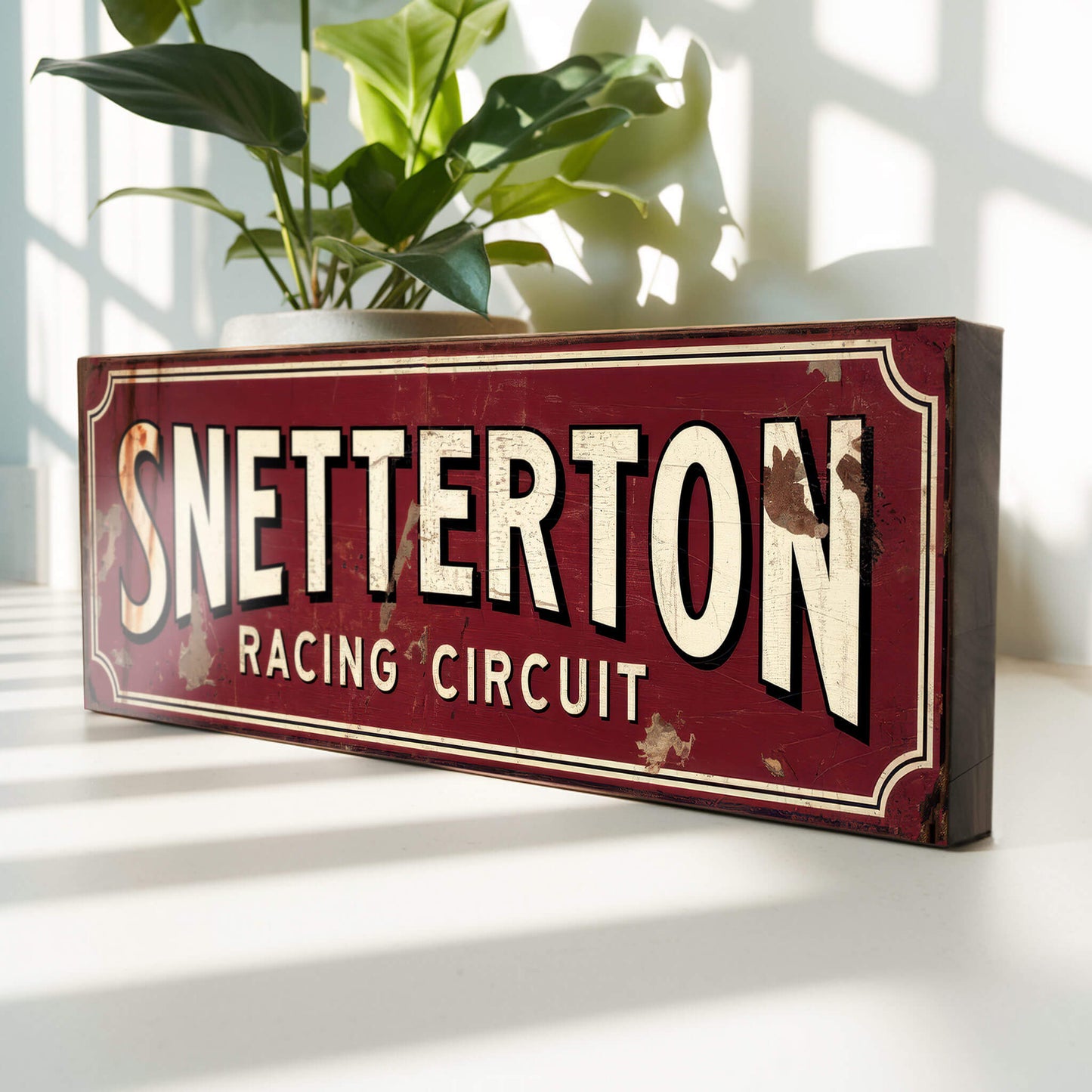 Snetterton Racing Circuit : Vintage Style Tribute Sign