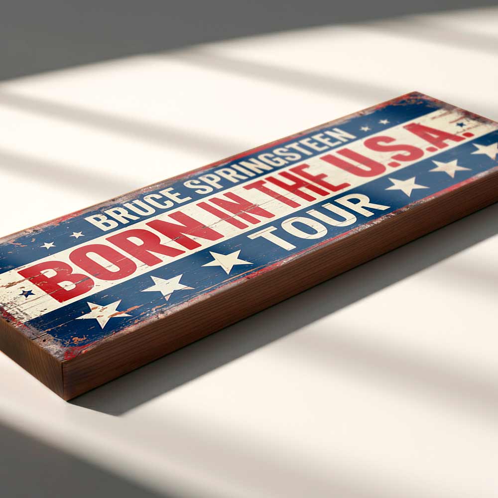 Bruce Springsteen Metal Sign Bruce Springsteen Born in the USA Sign – Suffolk Signs