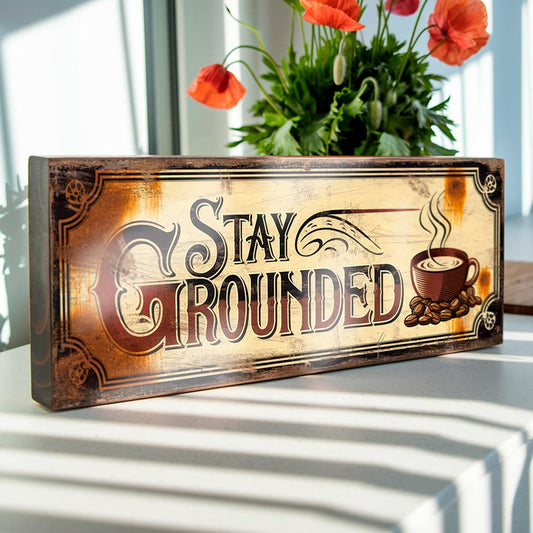 Stay Grounded Coffee Sign