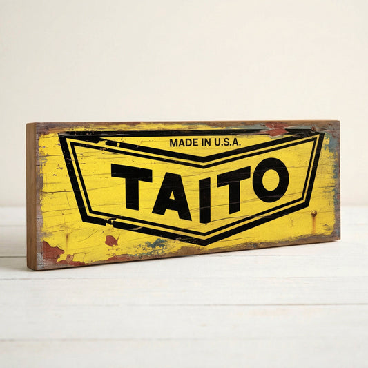 Taito Retro Arcade Gaming Logo Sign