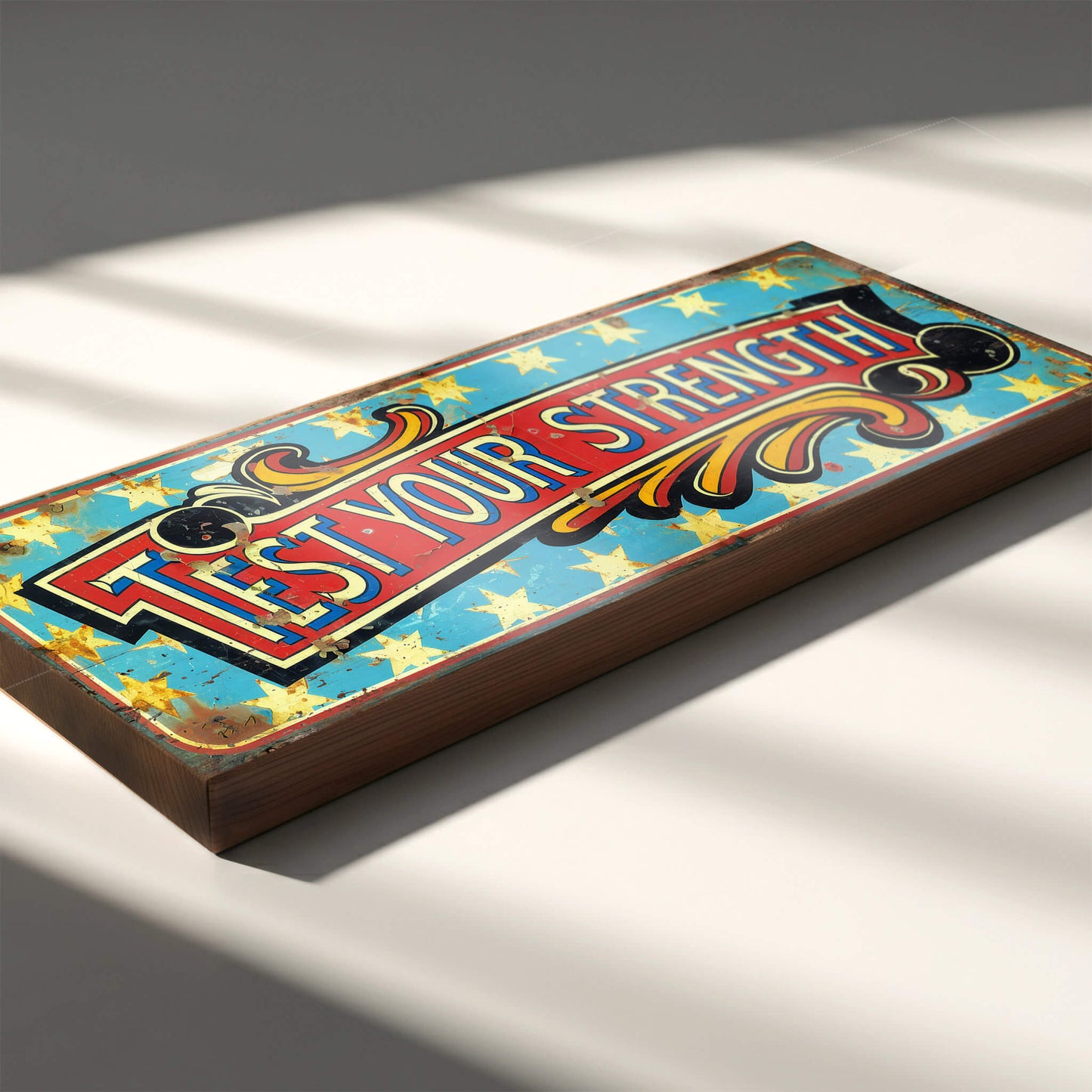 Test Your Strength Circus Sign
