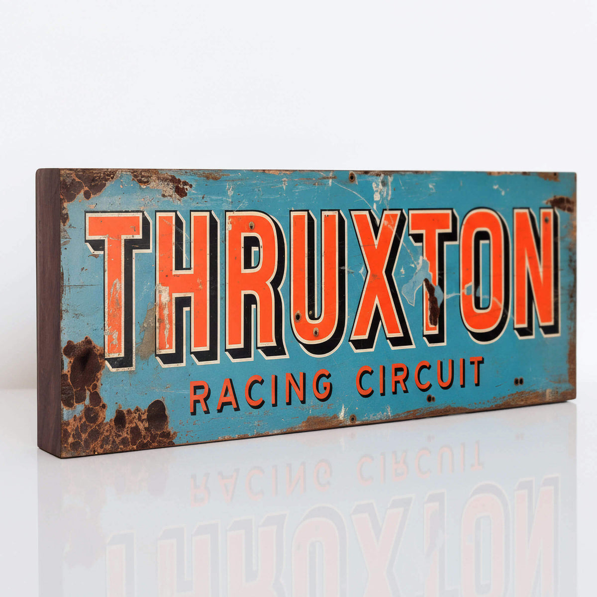 Retro Sign Racing Thruxton Racing Circuit : Vintage Style Tribute Sign – Suffolk Signs