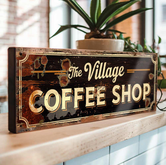 Village Coffee Shop Sign
