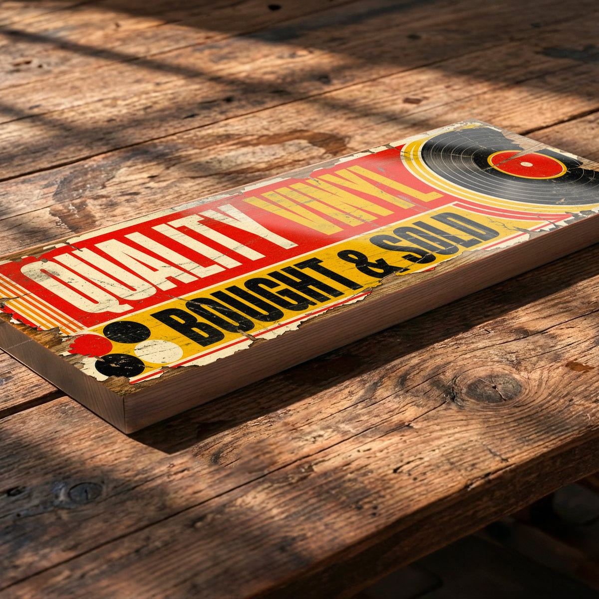 Quality Vinyl Shop Sign Records Bought and Sold