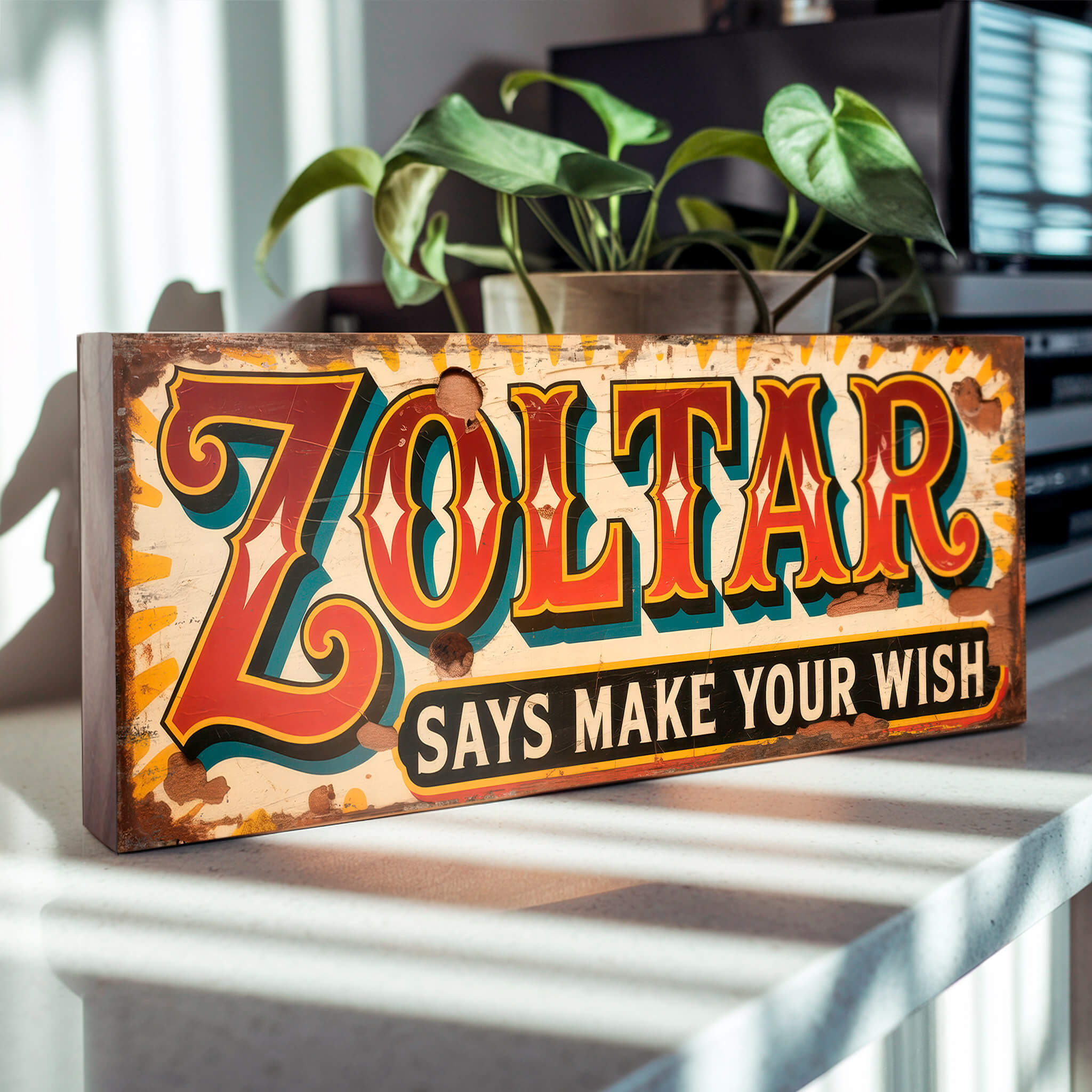 Zoltar Says Make Your Wish Vintage Style Retro Fortune Teller Sign ...