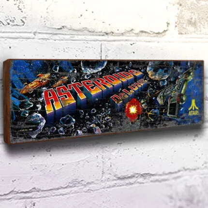 asteroids deluxe retro gaming sign