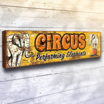 circus elephants sign