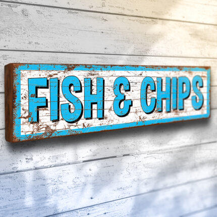 Fish and Chips Fun Fair Sign