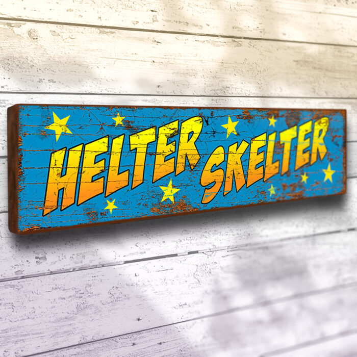 Helter Skelter Fun Fair Sign