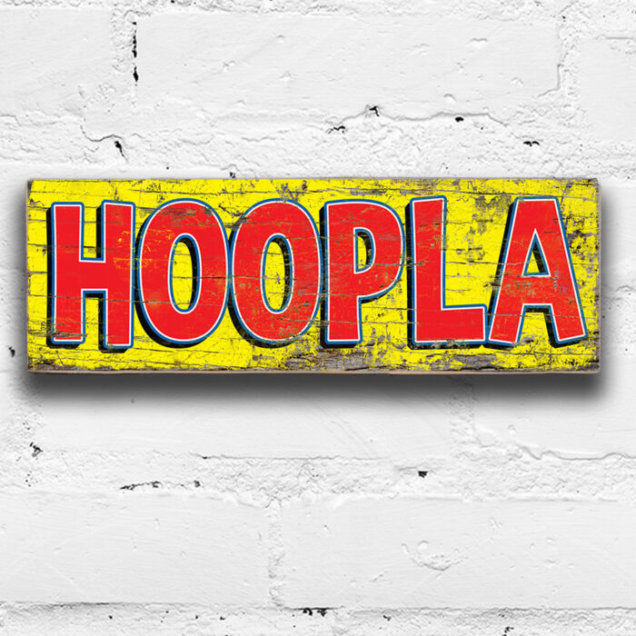 Hoopla Fun Fair Sign