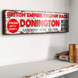 Donington Trophy Race Vintage Style Sign