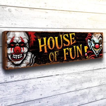 House of Fun Clown Fun Fair Sign