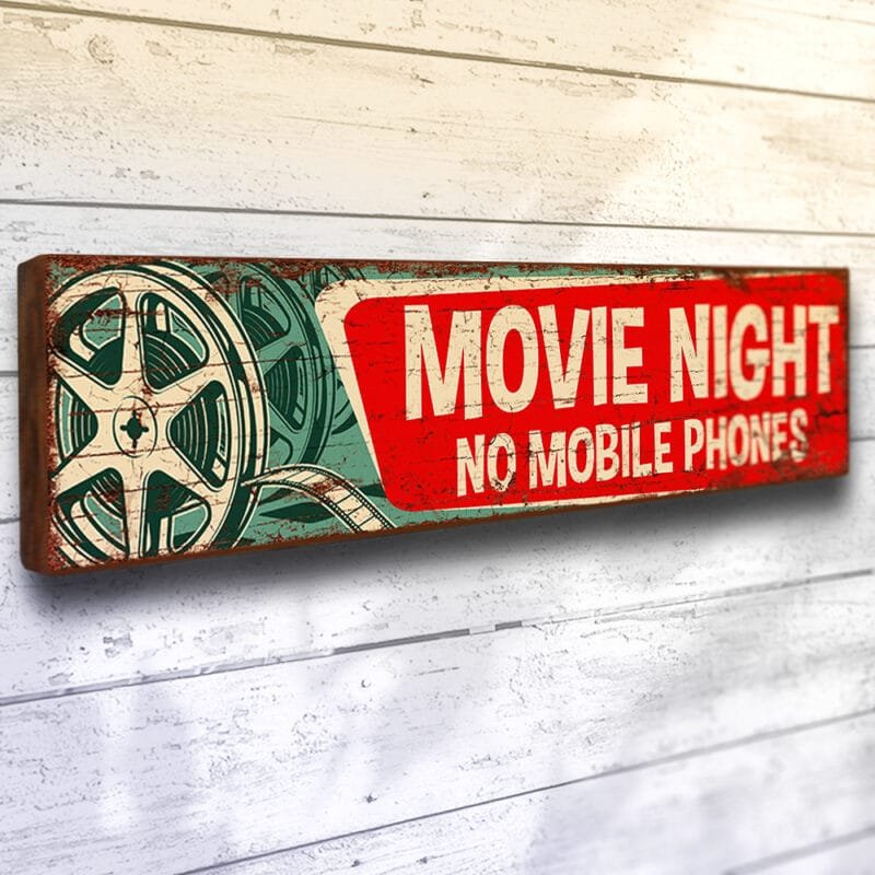 Movie Night Home Cinema Sign