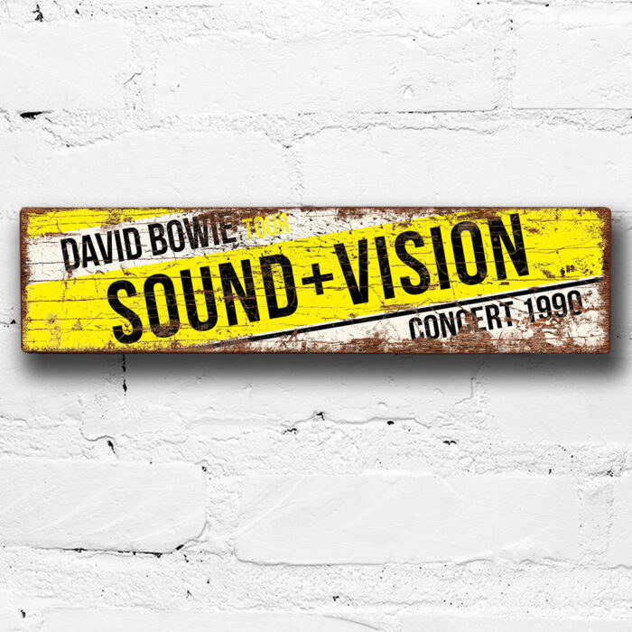 David Bowie Sound and Vision Tour Sign