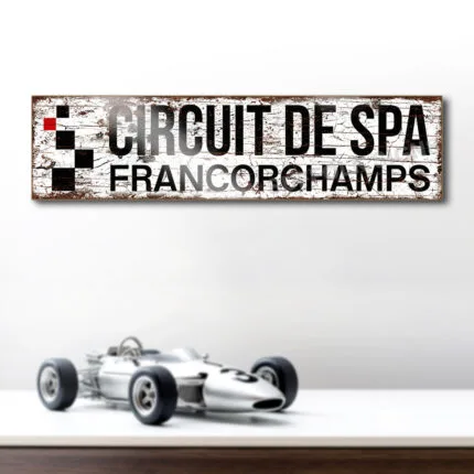 Circuit de Spa Francorchamps Vintage Style Sign