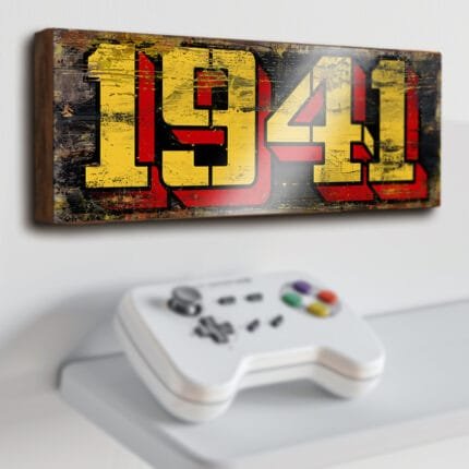 1941 retro arcade game sign