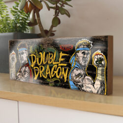 Double Dragon retro arcade game sign