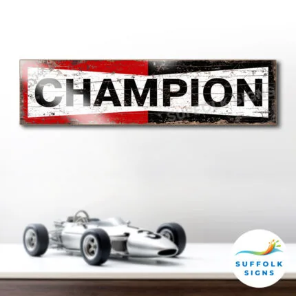 Champion Spark Plugs Vintage Style Advertising Sign