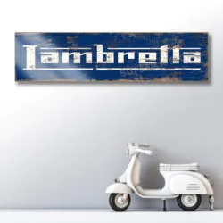 Lambretta Sign Vintage Style Scooter Sign