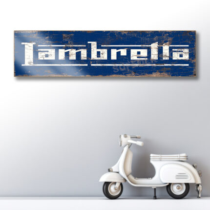 Lambretta Sign Vintage Style Scooter Sign