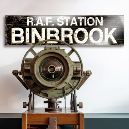 RAF Station Binbrook vintage style wood sign. Suffolk Signs
