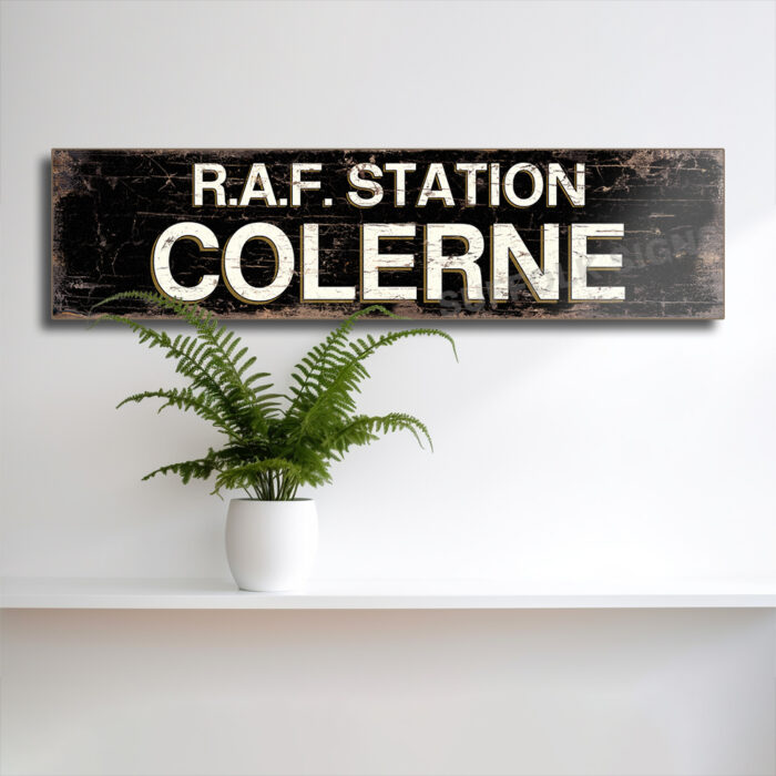 RAF Station Church Fenton Sign - Capturing the Nostalgic Charm of Aviation